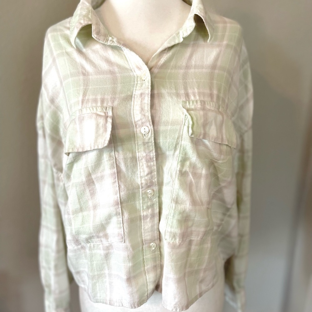 Abercrombie & Fitch Soft Cropped Flannel